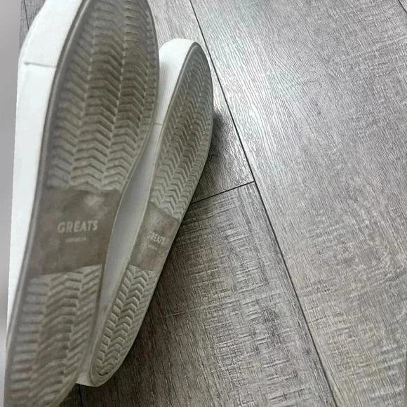 GREATS Royale Leather Sneakers in Dove Suede Size 8.5 - Picture 5 of 7
